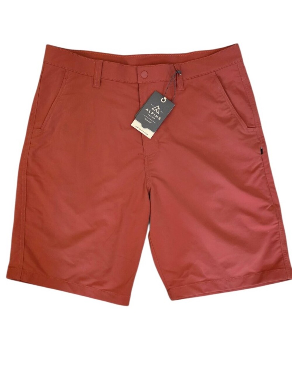 Alpine Design Trailhead Terracotta Flat-Front Shorts 38 NWT